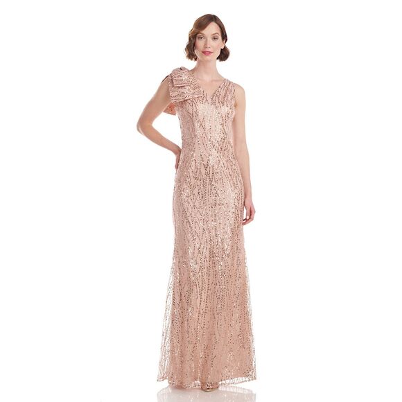 J S COLLECTIONS DAKOTA BOW MERMAID GOWN - Picture 1 of 12